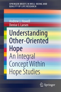 Cover image: Understanding Other-Oriented Hope 9783319150062
