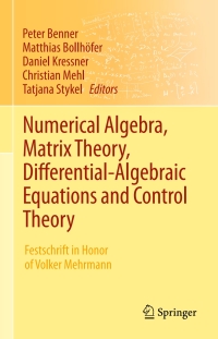 Cover image: Numerical Algebra, Matrix Theory, Differential-Algebraic Equations and Control Theory 9783319152592