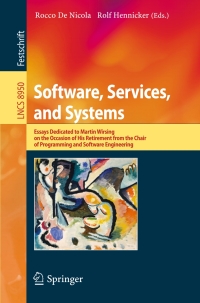 Cover image: Software, Services, and Systems 9783319155449