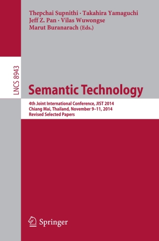 Imagen de portada: Semantic Technology 9783319156149