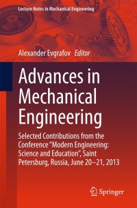 Cover image: Advances in Mechanical Engineering 9783319156835