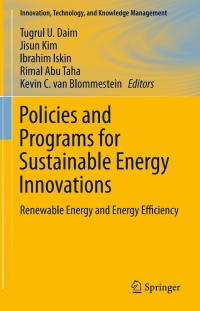 صورة الغلاف: Policies and Programs for Sustainable Energy Innovations 9783319160320