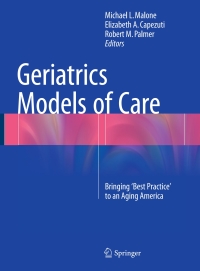Imagen de portada: Geriatrics Models of Care 9783319160672
