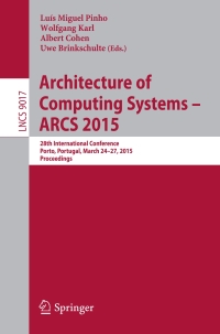表紙画像: Architecture of Computing Systems – ARCS 2015 9783319160856