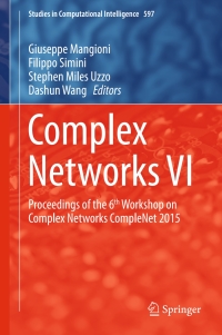 Imagen de portada: Complex Networks VI 9783319161112