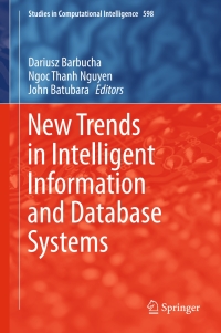 Cover image: New Trends in Intelligent Information and Database Systems 9783319162102