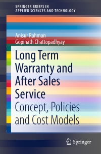 Titelbild: Long Term Warranty and After Sales Service 9783319162706
