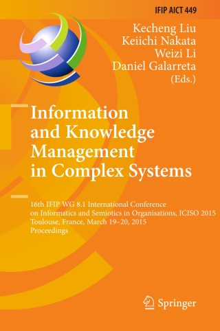 Cover image: Information and Knowledge Management in Complex Systems 9783319162737