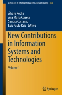 Imagen de portada: New Contributions in Information Systems and Technologies 9783319164854