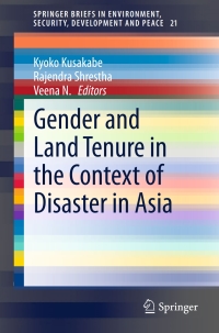 Cover image: Gender and Land Tenure in the Context of Disaster in Asia 9783319166155