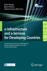 Cover image: e-Infrastructure and e-Services for Developing Countries 9783319168852