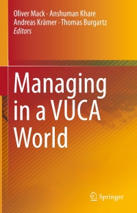 Cover image: Managing in a VUCA World 9783319168883