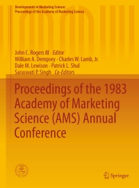 Imagen de portada: Proceedings of the 1983 Academy of Marketing Science (AMS) Annual Conference 9783319169361