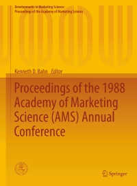 Cover image: Proceedings of the 1988 Academy of Marketing Science (AMS) Annual Conference 9783319170459