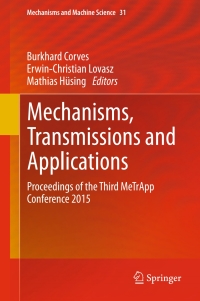 Cover image: Mechanisms, Transmissions and Applications 9783319170664