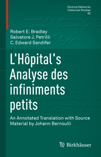 Cover image: L’Hôpital's Analyse des infiniments petits 9783319171142