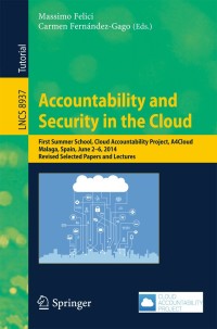 Imagen de portada: Accountability and Security in the Cloud 9783319171982