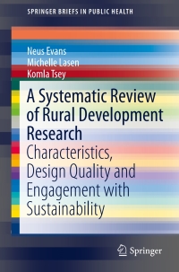 Cover image: A Systematic Review of Rural Development Research 9783319172835