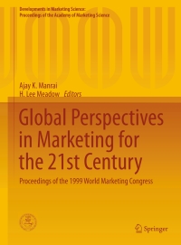 صورة الغلاف: Global Perspectives in Marketing for the 21st Century 9783319173559