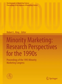 Cover image: Minority Marketing: Research Perspectives for the 1990s 9783319173856