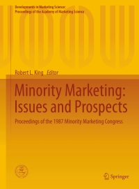 Imagen de portada: Minority Marketing: Issues and Prospects 9783319173917