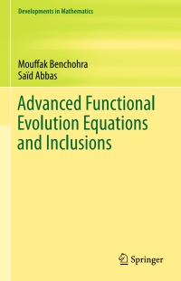 Cover image: Advanced Functional Evolution Equations and Inclusions 9783319177670