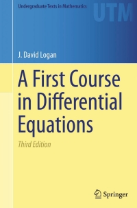 صورة الغلاف: A First Course in Differential Equations 3rd edition 9783319178516