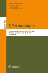 Imagen de portada: E-Technologies 9783319179568