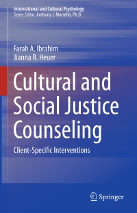 Cover image: Cultural and Social Justice Counseling 9783319180564