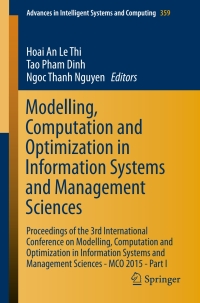 Titelbild: Modelling, Computation and Optimization in Information Systems and Management Sciences 9783319181608