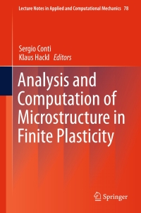 Cover image: Analysis and Computation of Microstructure in Finite Plasticity 9783319182414