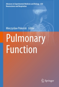 Imagen de portada: Pulmonary Function 9783319187891