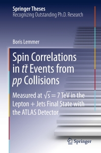 Immagine di copertina: Spin Correlations in tt Events from pp Collisions 9783319189314