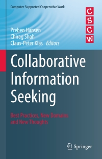 Cover image: Collaborative Information Seeking 9783319185415