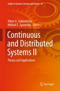 Imagen de portada: Continuous and Distributed Systems II 9783319190747