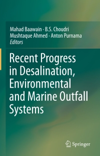 Imagen de portada: Recent Progress in Desalination, Environmental and Marine Outfall Systems 9783319191225