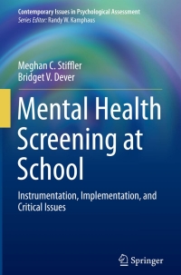 Cover image: Mental Health Screening at School 9783319191706