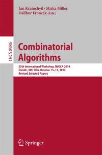 Cover image: Combinatorial Algorithms 9783319193144