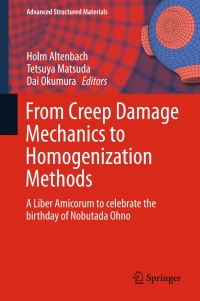 Cover image: From Creep Damage Mechanics to Homogenization Methods 9783319194394