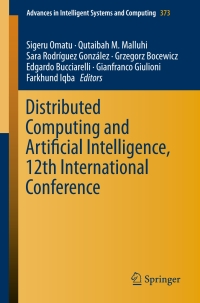 Imagen de portada: Distributed Computing and Artificial Intelligence, 12th International Conference 9783319196374