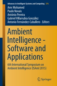 Cover image: Ambient Intelligence - Software and Applications 9783319196947