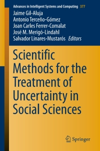 Titelbild: Scientific Methods for the Treatment of Uncertainty in Social Sciences 9783319197036