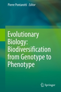 Omslagafbeelding: Evolutionary Biology: Biodiversification from  Genotype to Phenotype 9783319199313