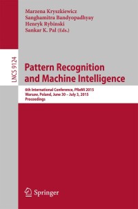 Imagen de portada: Pattern Recognition and Machine Intelligence 9783319199405