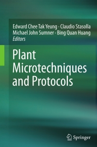 Cover image: Plant Microtechniques and Protocols 9783319199436