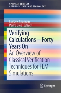 Cover image: Verifying Calculations - Forty Years On 9783319205526