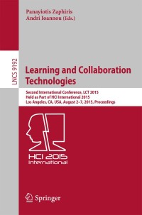 Cover image: Learning and Collaboration Technologies 9783319206080