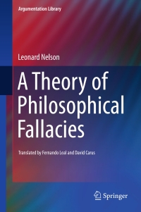 صورة الغلاف: A Theory of Philosophical Fallacies 9783319207827