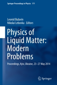 Immagine di copertina: Physics of Liquid Matter: Modern Problems 9783319208749
