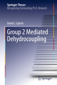 Titelbild: Group 2 Mediated Dehydrocoupling 9783319210353